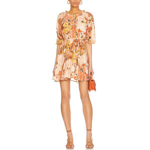 Minkpink 'Tahlia' Orange Chiffon Mini Dress Size XS